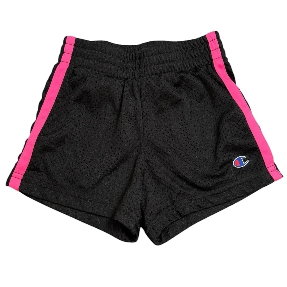 Champion | Black Shorts with Pink Stripes - Picture 1 of 5